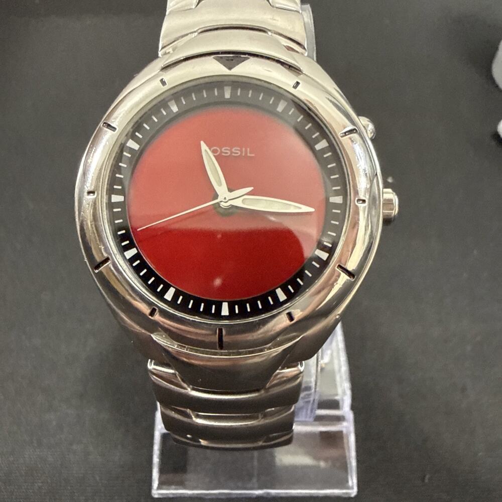 Men’s Fossil Blue AM-3536 Red/Black Color Change/Y2k/BigTic/Kaleido NewBatteries